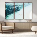 Minimal Beach Wall Art – Framed Ocean Swimming Canvas by MyGreatCanvas | Canvas Wall Art Prints | Photo Prints & Wall Decor