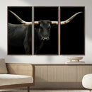 Longhorn Cattle Wall Art Canvas Print – Framed Texas Ranch by MyGreatCanvas | Canvas Wall Art Prints | Photo Prints & Wall Decor