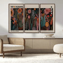 Modern Japanese Wall Art Canvas Print – Framed Abstract