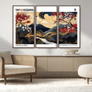 Modern Mount Fuji Wall Art Canvas Print – Framed Abstract