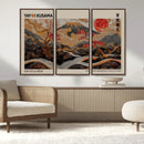 Modern Japanese Wall Art Canvas Print – Framed Abstract
