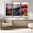 Modern Japanese Wall Art Canvas Print – Framed Abstract
