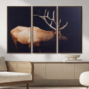 Rustic Elk Wall Art Canvas Print – Framed Moody Wildlife Art by MyGreatCanvas | Canvas Wall Art Prints | Photo Prints & Wall Decor