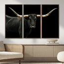 Texas Longhorn Wall Art Canvas Print – Framed Rustic Western by MyGreatCanvas | Canvas Wall Art Prints | Photo Prints & Wall Decor