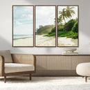 Relaxing Beach Wall Art Canvas Print – Framed Ocean View