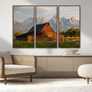 Rustic Barn Wall Art Canvas Print – Framed Grand Teton Park by MyGreatCanvas | Canvas Wall Art Prints | Photo Prints & Wall Decor