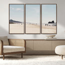 Minimalist Beach Wall Art Canvas Print – Framed Coastal