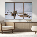 Bison Wildlife Wall Art Canvas Print – Framed Snowy Prairie by MyGreatCanvas | Canvas Wall Art Prints | Photo Prints & Wall Decor