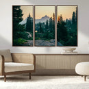Mountain Wall Art Canvas Print – Framed Forest Serenity