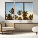 Palm Trees Wall Art Canvas Print – Framed Tropical Vibes