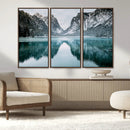 Mountain Lake Wall Art Canvas Print – Framed Toblacher See
