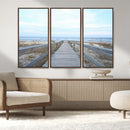 Beach Boardwalk Wall Art Canvas Print – Framed Coastal