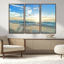 Minimalist Seaside Wall Art Canvas Print – Morning Glow
