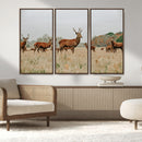 Rustic Deer Wall Art Canvas Print – Autumn Forest Woodland