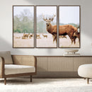 Rustic Deer Wall Art Canvas Print – Forest Woodland Stag