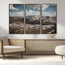 Mountain Landscape Wall Art Canvas Print – Framed Snowy
