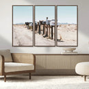 Desert Mailboxes Canvas Print – Framed Minimal Western
