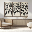 Wild Horse Stampede Wall Art Canvas Print – Monochrome by MyGreatCanvas | Canvas Wall Art Prints | Photo Prints & Wall Decor