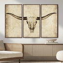 Longhorn Skull Wall Art Canvas Print – Rustic Western by MyGreatCanvas | Canvas Wall Art Prints | Photo Prints & Wall Decor