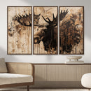 Moose Canvas Wall Art — Rustic Wildlife Painting Print | by MyGreatCanvas | Canvas Wall Art Prints | Photo Prints & Wall Decor