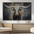 Rustic Bull Wall Art Canvas Print, Longhorn Wall Decor for by MyGreatCanvas | Canvas Wall Art Prints | Photo Prints & Wall Decor