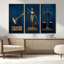 Lady Justice Wall Art Canvas Print – Elegant Gold Legal by MyGreatCanvas | Canvas Wall Art Prints | Photo Prints & Wall Decor