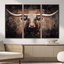Abstract Longhorn Wall Art Canvas Print – Vintage Western by MyGreatCanvas | Canvas Wall Art Prints | Photo Prints & Wall Decor