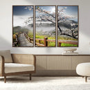 Sakura Cherry Blossom Pathway Canvas Wall Art – Tranquil