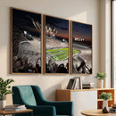 Epic Night Football Stadium Wall Art Canvas Print, Fireworks