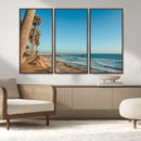 Scenic Beach Wall Art Canvas Print – Tall Palm Trees, Sandy by MyGreatCanvas | Canvas Wall Art Prints | Photo Prints & Wall Decor
