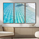 Crystal Clear Ocean Water Sunlit Reflections Palm Shadow Sandy Beach Tropical Wall Art for Home, Office Decor by MyGreatCanvas | Canvas Wall Art Prints | Photo Prints & Wall Decor