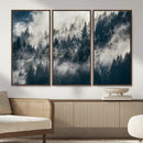 Foggy Pine Forest Wall Art – Framed Black White Nature by MyGreatCanvas | Canvas Wall Art Prints | Photo Prints & Wall Decor
