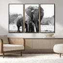Elephant Family Africa Wall Art Canvas Print by MyGreatCanvas | Canvas Wall Art Prints | Photo Prints & Wall Decor
