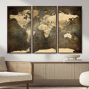Large Framed Vintage World Map Wall Art Print for Home Wall by MyGreatCanvas | Canvas Wall Art Prints | Photo Prints & Wall Decor
