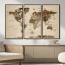 World Map Canvas Print – Framed Detailed Map of the World by MyGreatCanvas | Canvas Wall Art Prints | Photo Prints & Wall Decor