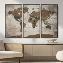 World Map Canvas Print – Framed Detailed Map of the World by MyGreatCanvas | Canvas Wall Art Prints | Photo Prints & Wall Decor
