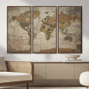 World Map Canvas Print – Framed Travel Map Wall Art for by MyGreatCanvas | Canvas Wall Art Prints | Photo Prints & Wall Decor