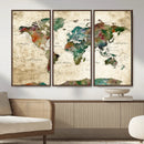 World Map Canvas Print – Framed Detailed Map of the World by MyGreatCanvas | Canvas Wall Art Prints | Photo Prints & Wall Decor