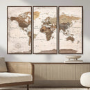 World Map Canvas Print – Framed Travel Map Wall Art for by MyGreatCanvas | Canvas Wall Art Prints | Photo Prints & Wall Decor
