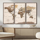 World Map Canvas Print – Framed Detailed Map of the World by MyGreatCanvas | Canvas Wall Art Prints | Photo Prints & Wall Decor