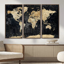 Framed Large World Map Wall Art Canvas Print for Living Room by MyGreatCanvas | Canvas Wall Art Prints | Photo Prints & Wall Decor
