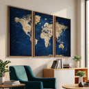 World Map Canvas Print – Framed Travel Map Wall Art for