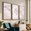 World Map Canvas Print – Detailed Map of the World Wall Art