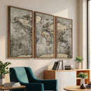 World Map Canvas Print – Detailed Map of the World Wall Art