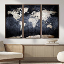Vintage World Map Canvas Wall Art – Antique Triptych Map by MyGreatCanvas | Canvas Wall Art Prints | Photo Prints & Wall Decor