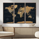 Framed Large World Map Wall Art Canvas Print – Stunning by MyGreatCanvas | Canvas Wall Art Prints | Photo Prints & Wall Decor