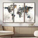 World Map Wall Art Canvas Print for Office Wall Decor by MyGreatCanvas | Canvas Wall Art Prints | Photo Prints & Wall Decor