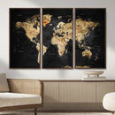 World Map Canvas Wall Art with Famous Landmarks – Framed by MyGreatCanvas | Canvas Wall Art Prints | Photo Prints & Wall Decor