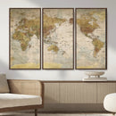 World Map Canvas Print – Detailed Map of the World Wall Art by MyGreatCanvas | Canvas Wall Art Prints | Photo Prints & Wall Decor