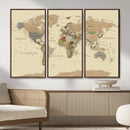 Extra Large World Map Canvas Print – Detailed Map of the by MyGreatCanvas | Canvas Wall Art Prints | Photo Prints & Wall Decor
